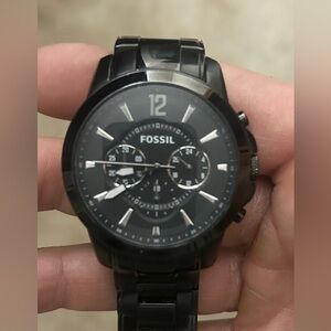 Fossil Black Multi-Dial Watch